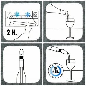 Hladilni vložek in aerator za vino