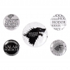 Game of Thrones - set bedževa Stark, 5 kom