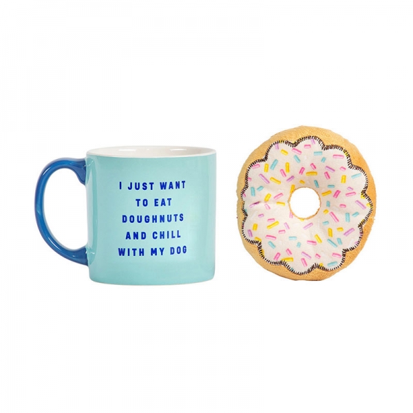 W&W - Poklon set šalica i igračka za psa donut
