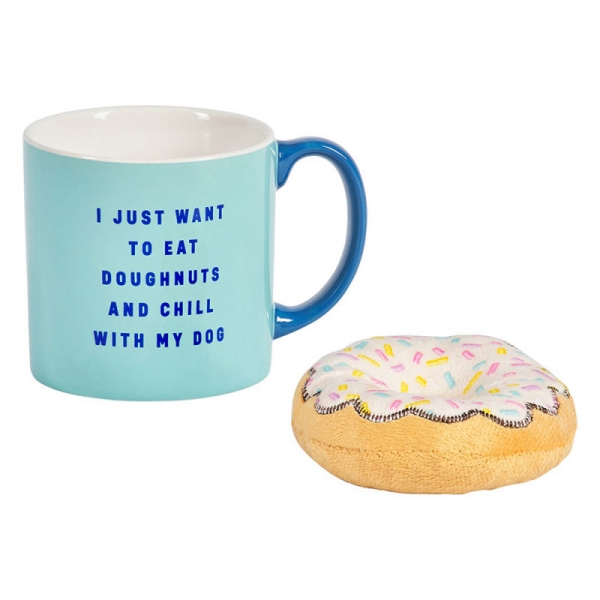 W&W - Poklon set šalica i igračka za psa donut
