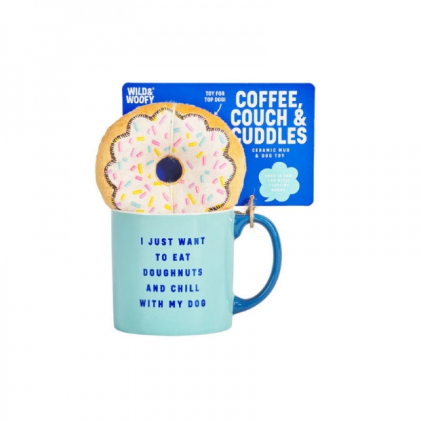 W&W - Poklon set šalica i igračka za psa donut