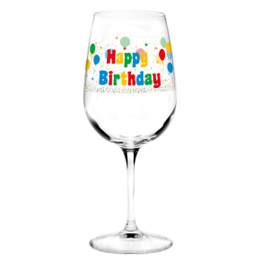 Kozarec za vino - Happy Birthday