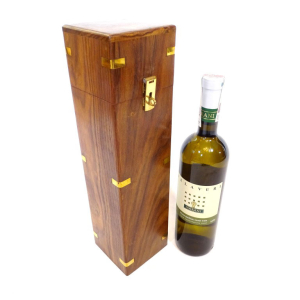 Darilna škatla za vino – palisander in medenina