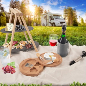 Set za sir z noži – zložljiv 4 kos