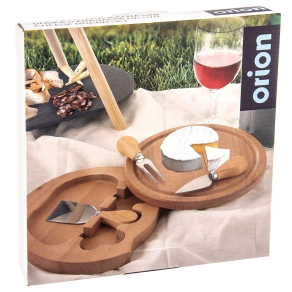 Set za sir z noži – zložljiv 4 kos