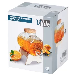 Stekleni dispenzer za pijačo sod 3 l